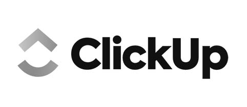 Clickup logo, on M Accelerator online program webpage.